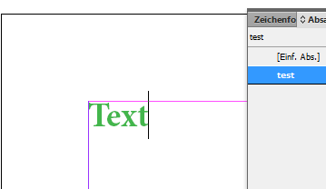 Test text in InDesign