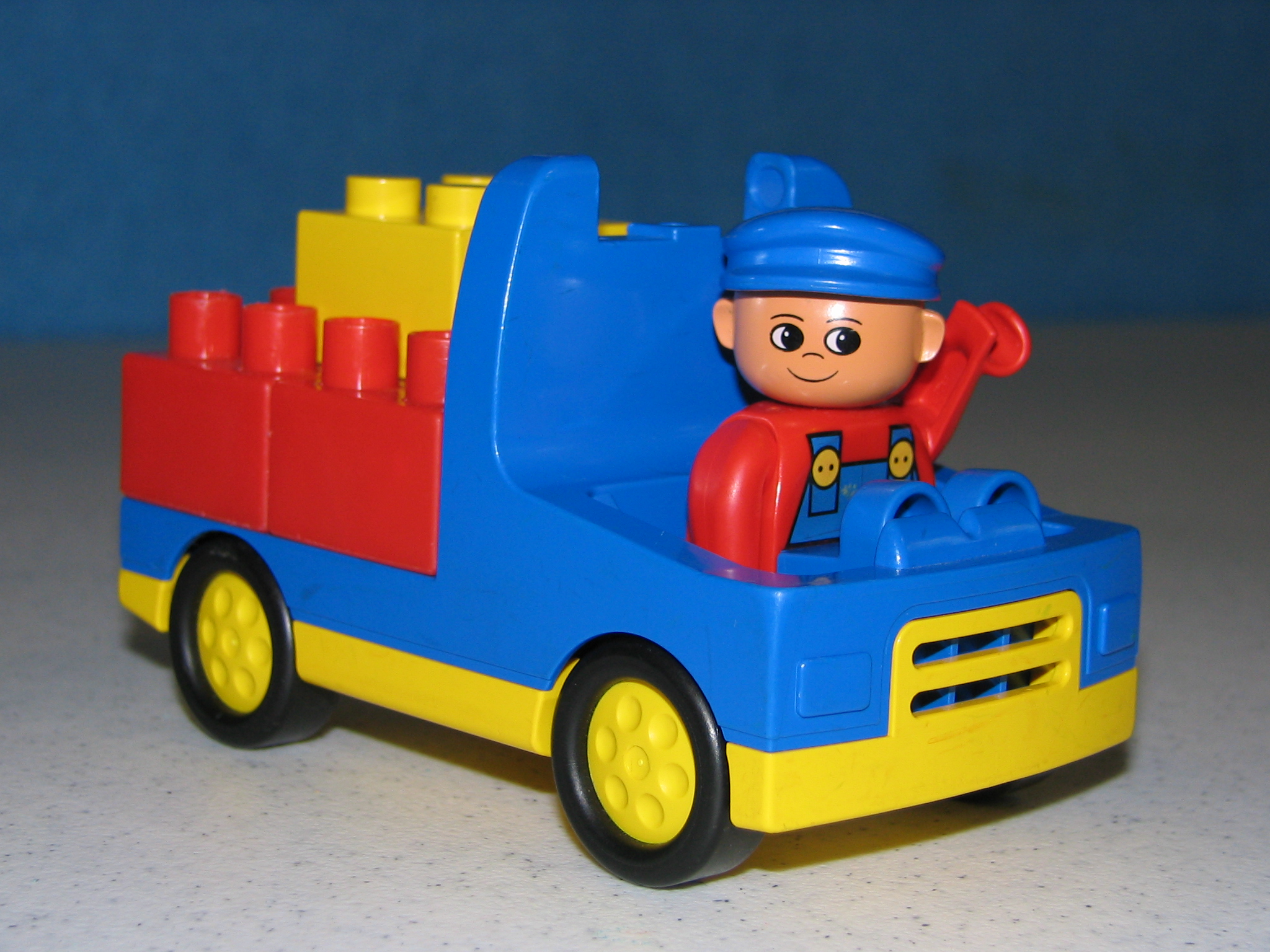 Lego bricks in a Lego truck