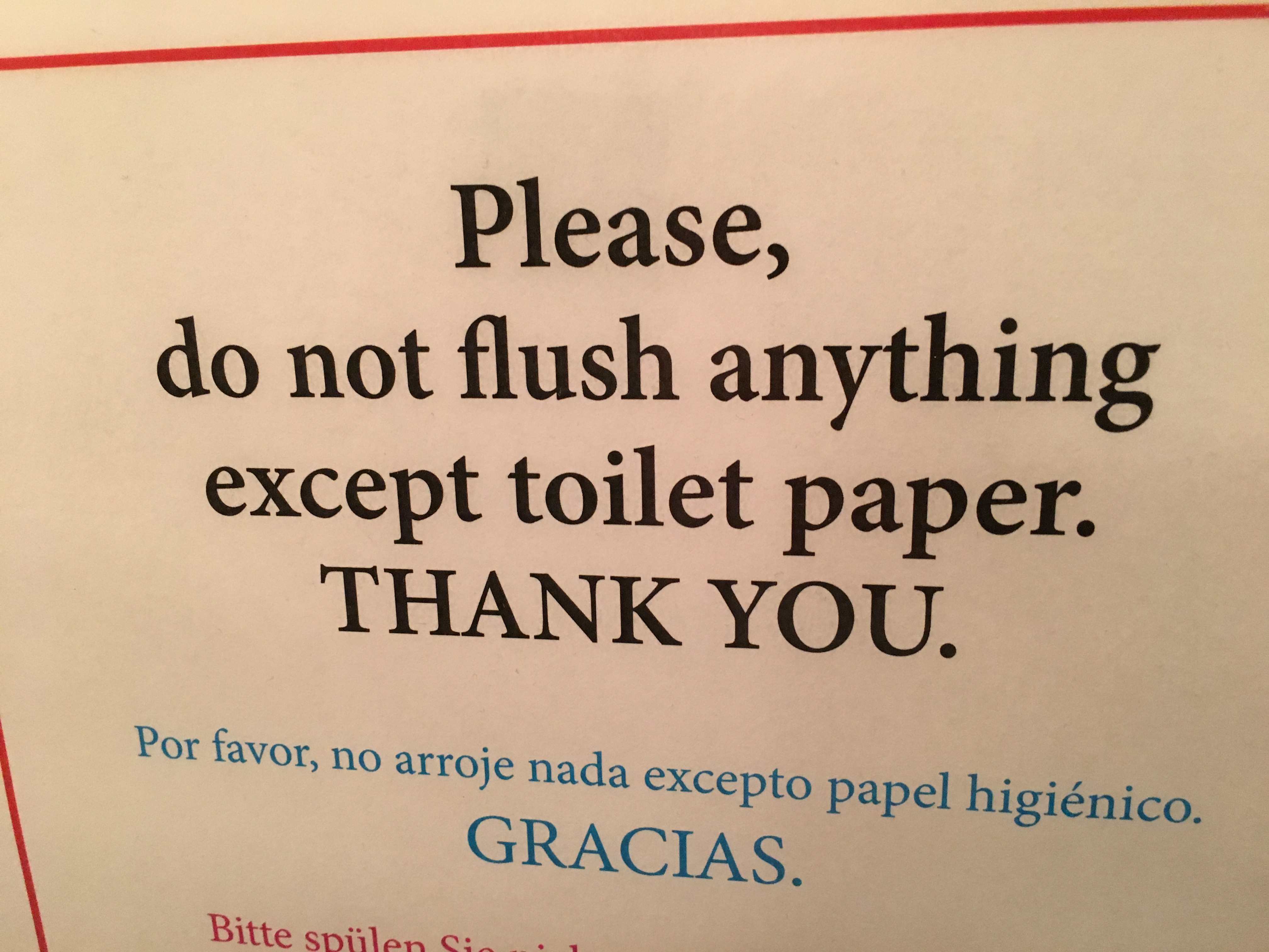 Flush paper only sign